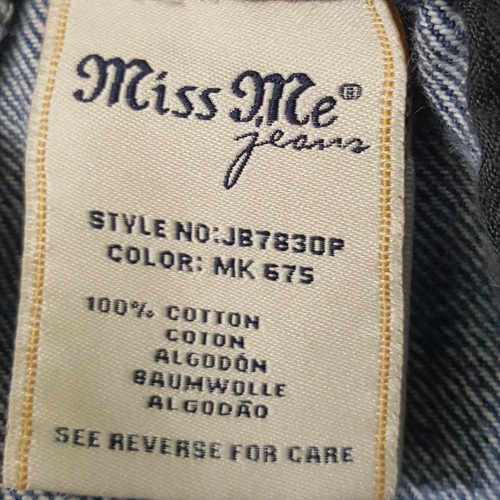 Women's MISS ME Capri Jeans Size  26 Blue - Picture 9 of 11